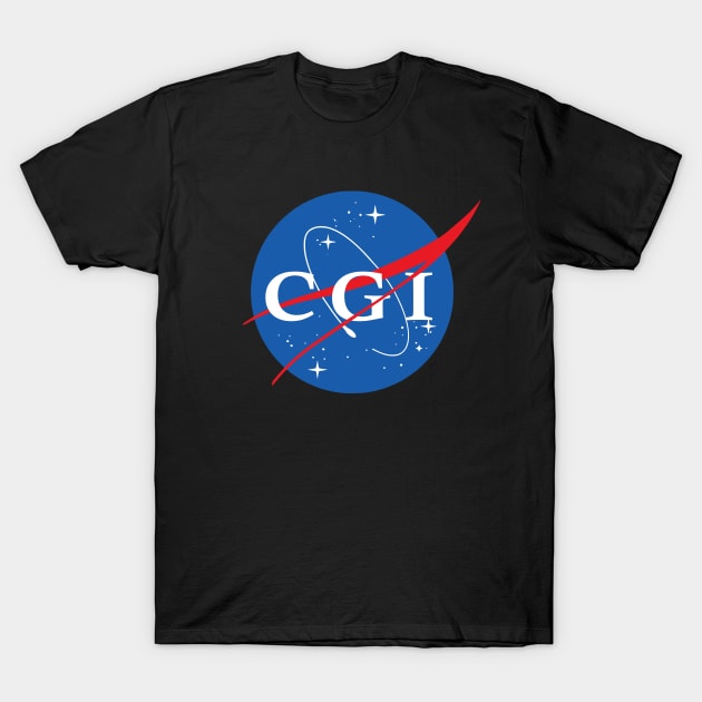 Nasa CGI Logo T-Shirt by Nerd_art